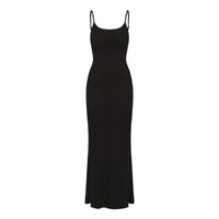 The Shapewear Dress Womens Summer Long Dresses Built-in Bra Slip Bodycon Maxi Dress with Adjustable Straps