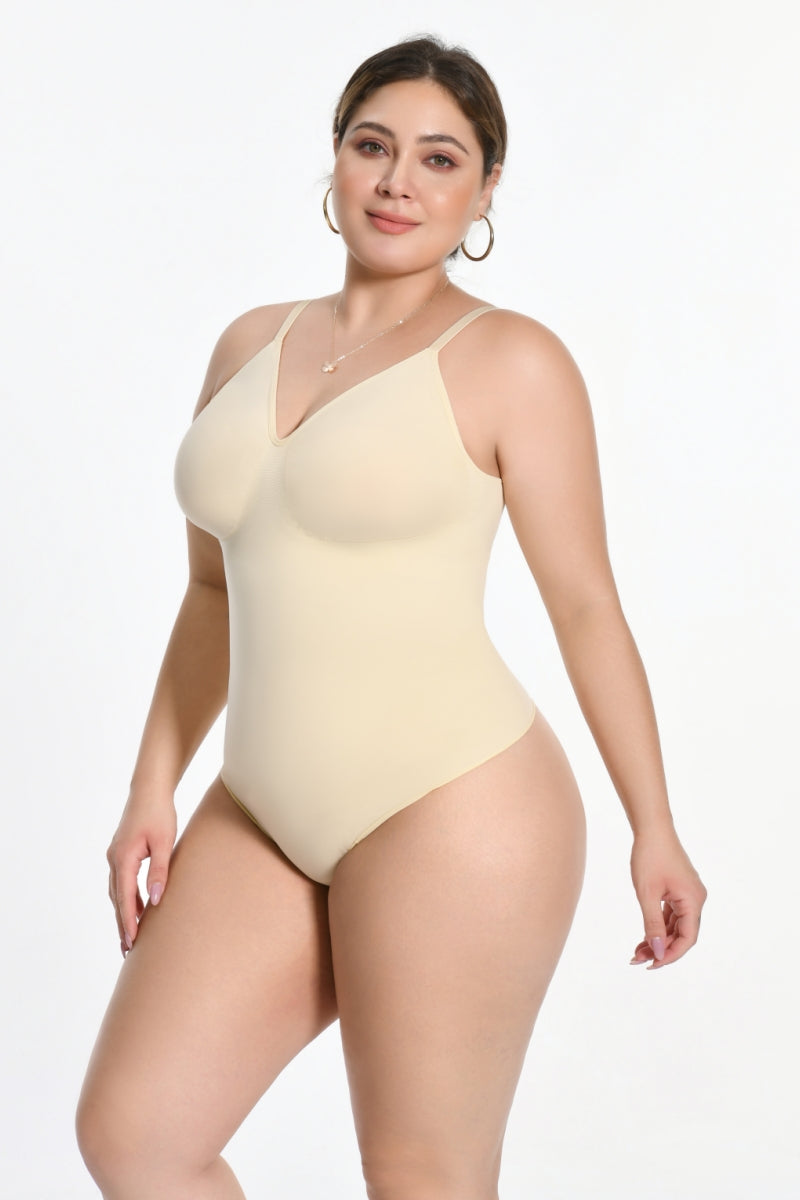 Seamless Shaping Cropped Skin Color Jumpsuit